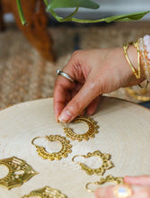 'Bindu' Tribal Brass Earrings