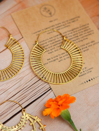 'Chandni' Statement Brass Earrings