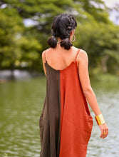 'Maya' Double-shaded Handloom Cotton Jumpsuit