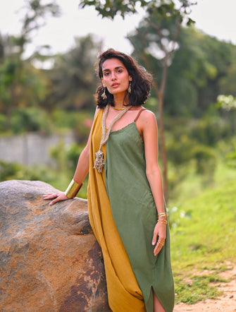 'Sufi' Double-shaded Handloom Cotton Jumpsuit